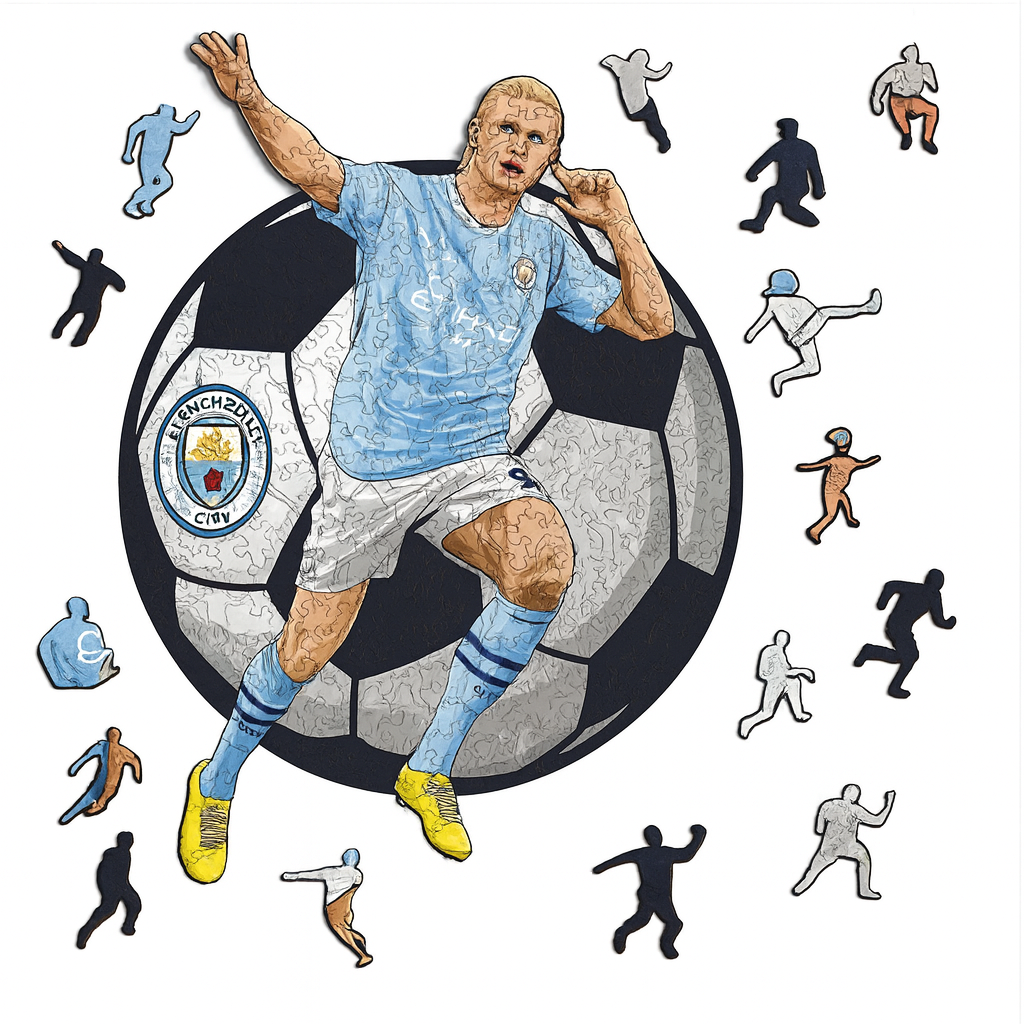 Erling Haaland | 2D Wooden Puzzle