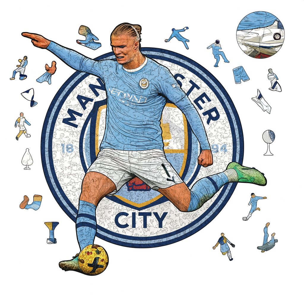 Erling Haaland Shot | 2D Wooden Puzzle