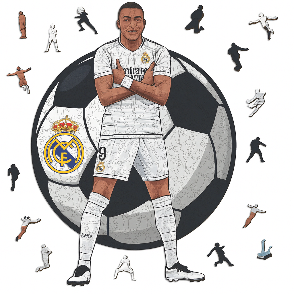 Kylian Mbappé | 2D Wooden Puzzle