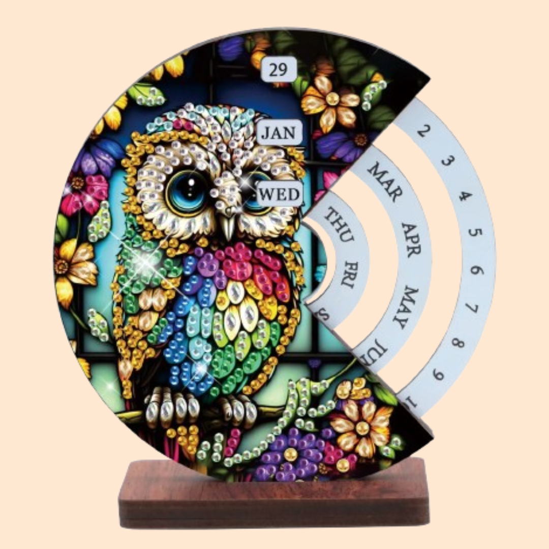 Colorful Owl | Calendar | Diamond Painting
