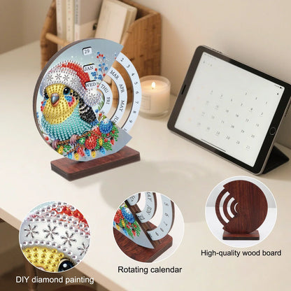 Bird with Christmas Hat | Calendar | Diamond Painting