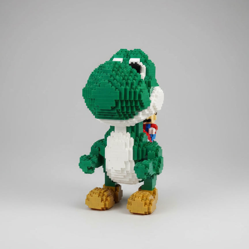 Green Dino with Red Plumber | Building Blocks