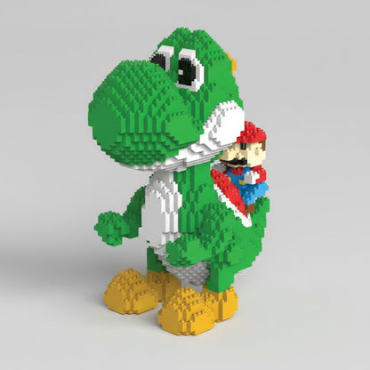 Green Dino with Red Plumber | Building Blocks