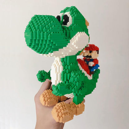 Green Dino with Red Plumber | Building Blocks
